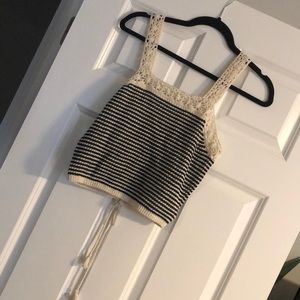 Aerie Crochet Knit Crop Top
